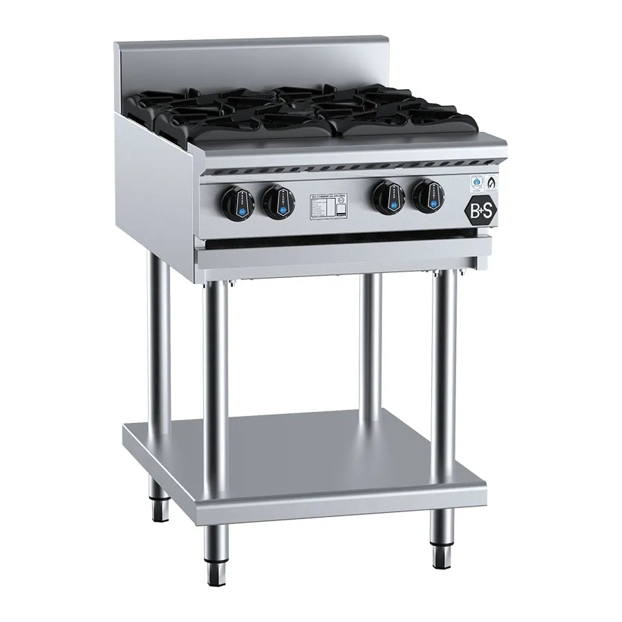 B+S – Gas s/s 4 burner free standing – BT-SB4i