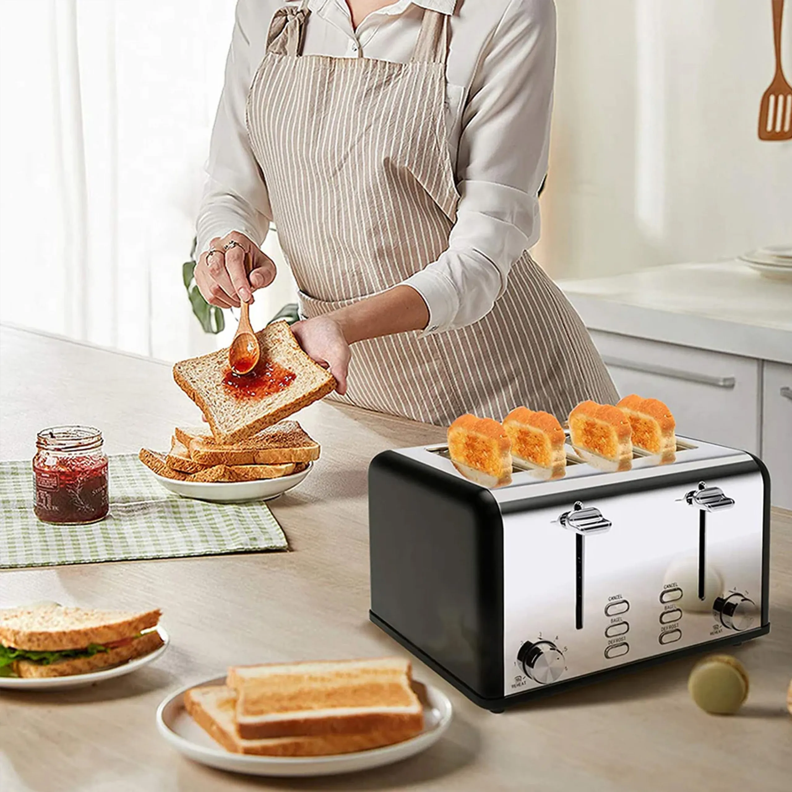 Electric Bread Toaster - WT 8250 (Automatic Pop Up) - Image 4