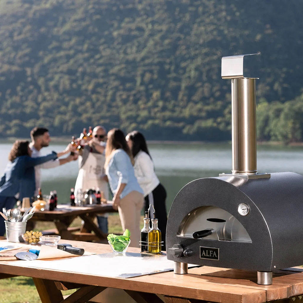 ALFA FORNI – GAS PIZZA OVEN – MODERNO 1 PIZZE (GREY) - Image 5
