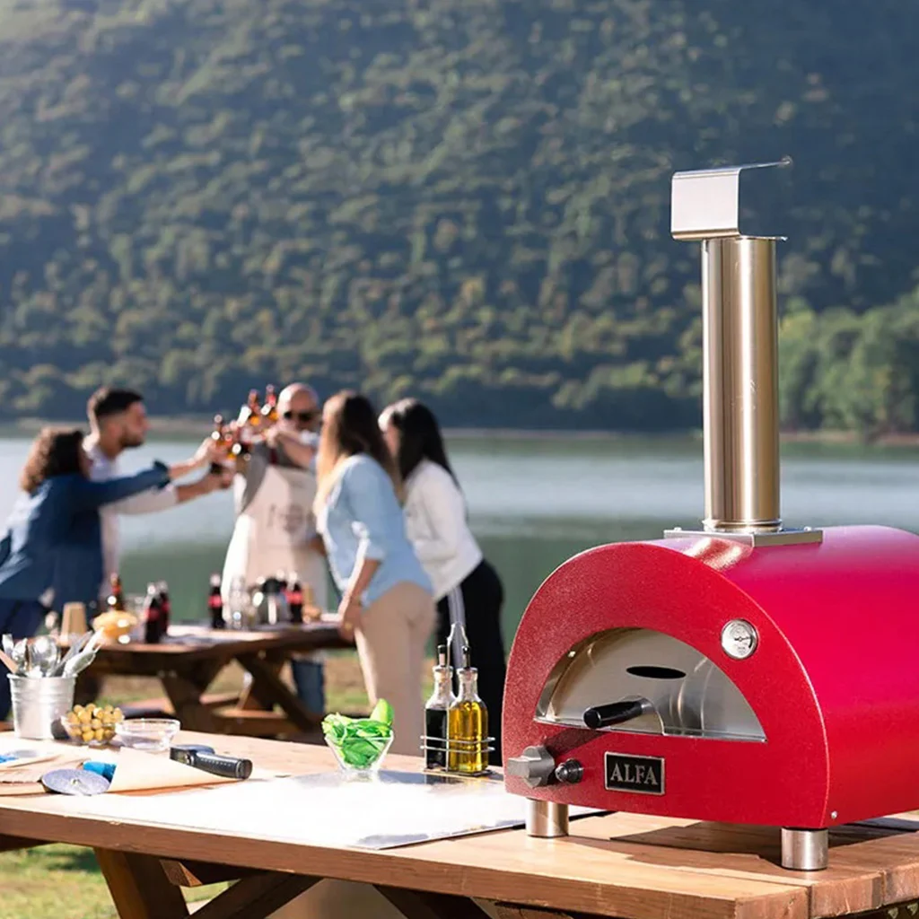 ALFA FORNI – GAS PIZZA OVEN – MODERNO 1 PIZZE (RED) - Image 5