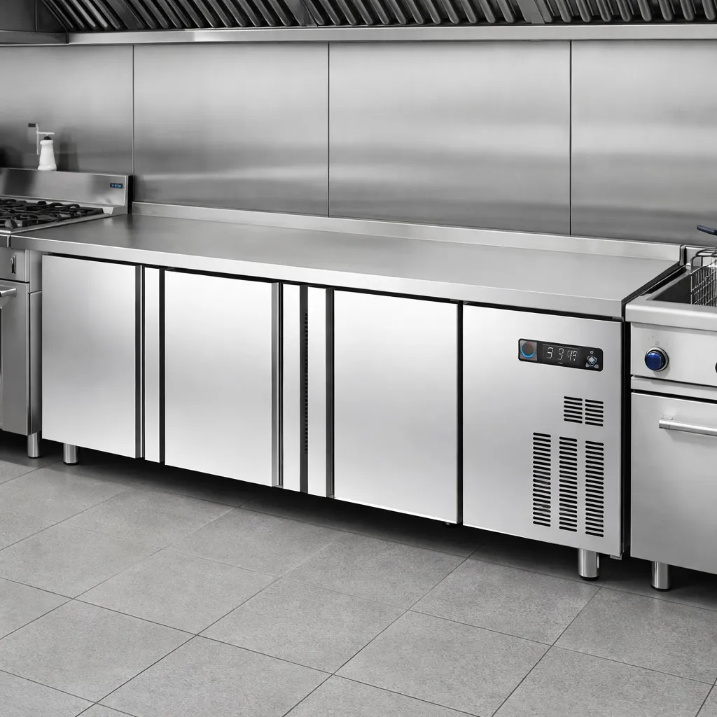 counter chiller 3 pintu dapur restoran