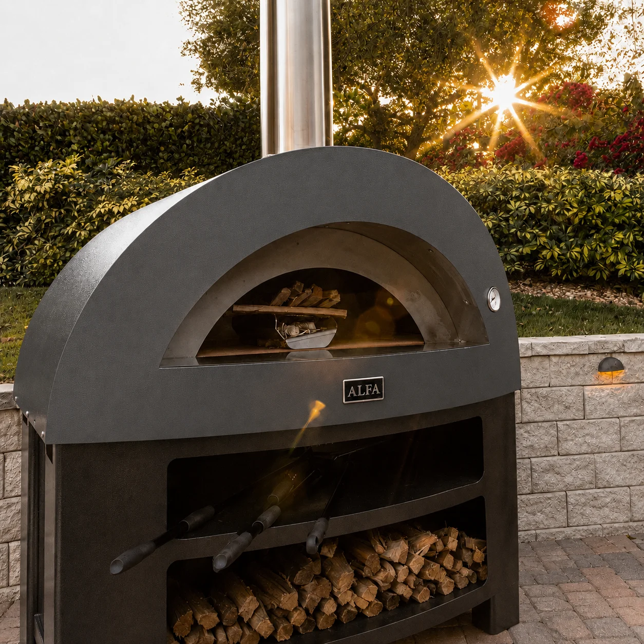 ALFA FORNI – WOOD PIZZA OVEN – MODERNO 5 PIZZE (GREY) - Image 4