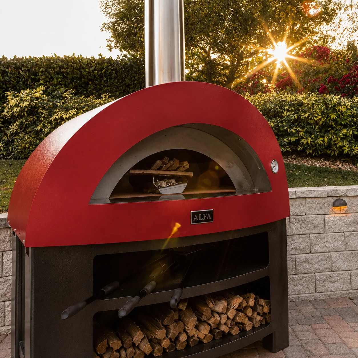 ALFA FORNI – WOOD PIZZA OVEN – MODERNO 5 PIZZE (RED) - Image 4