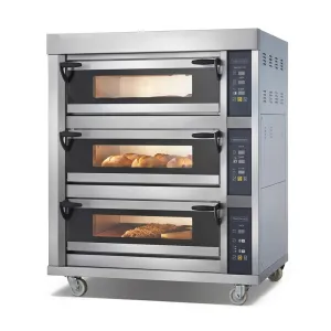 3 deck electric oven meichu mge 3y 6 tampak depan