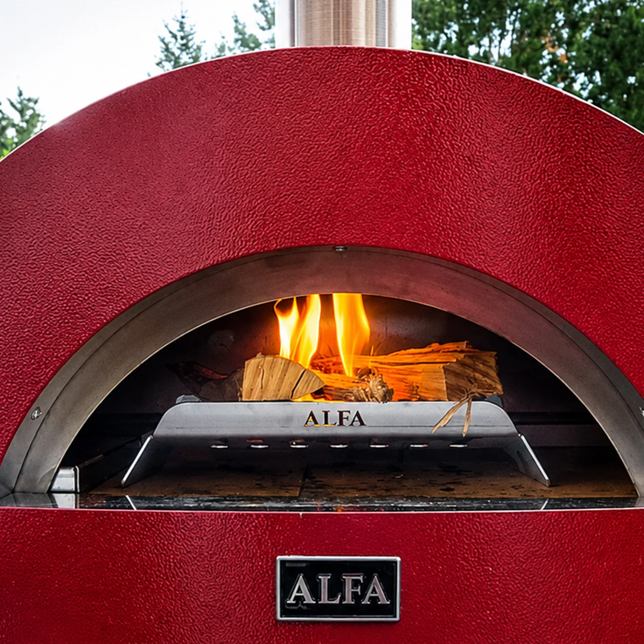 ALFA FORNI – WOOD PIZZA OVEN – MODERNO 2 PIZZE (RED) - Image 3