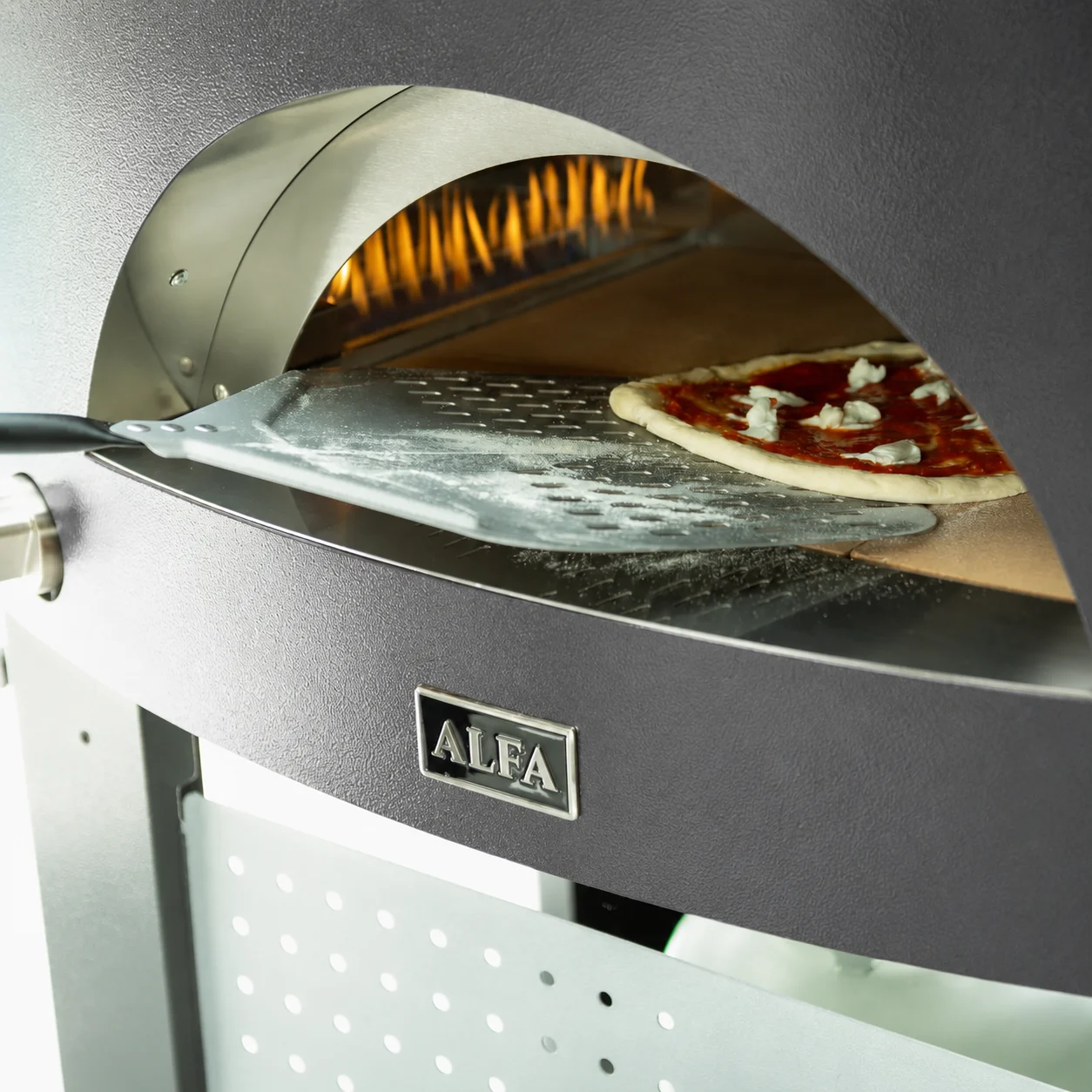 ALFA FORNI – GAS PIZZA OVEN – MODERNO 5 PIZZE (GREY) - Image 2