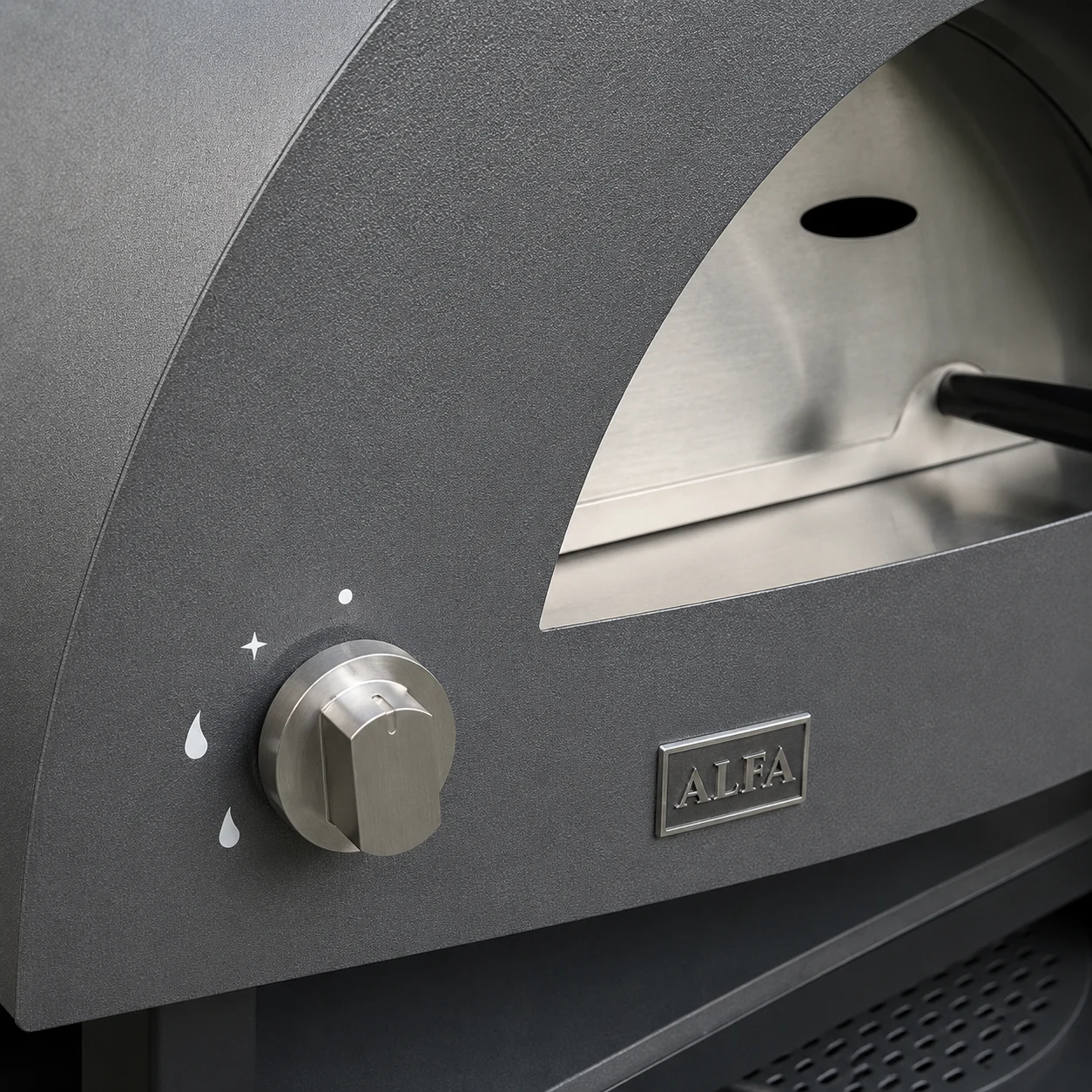ALFA FORNI – GAS PIZZA OVEN – MODERNO 5 PIZZE (GREY) - Image 4