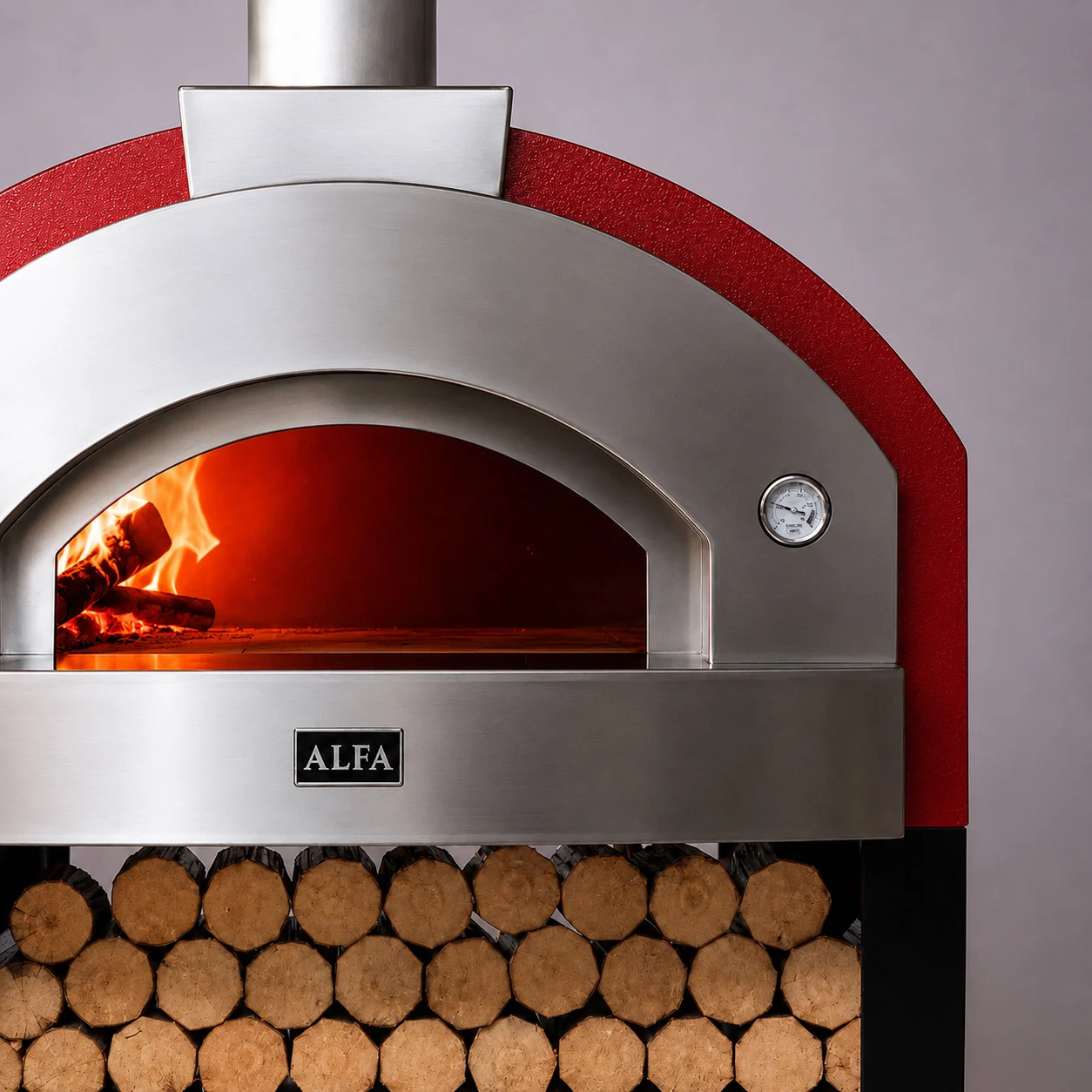 ALFA FORNI – GAS PIZZA OVEN – QUICK 2 PIZZE (ANTIQUE RED) - Image 3