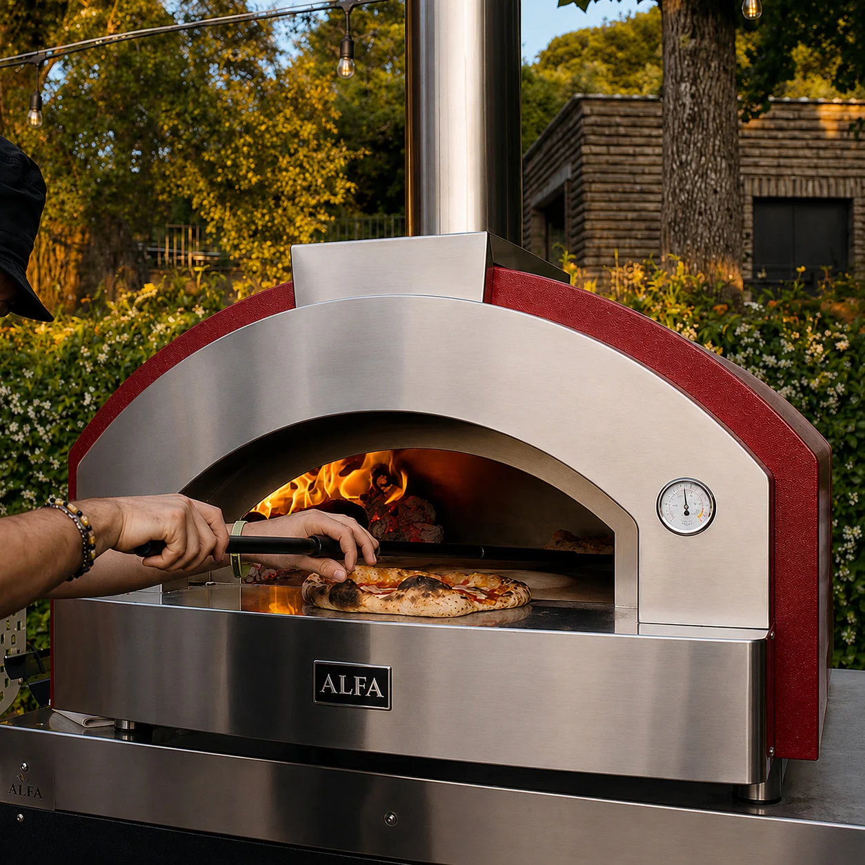 ALFA FORNI – GAS PIZZA OVEN – QUICK 2 PIZZE (ANTIQUE RED) - Image 5