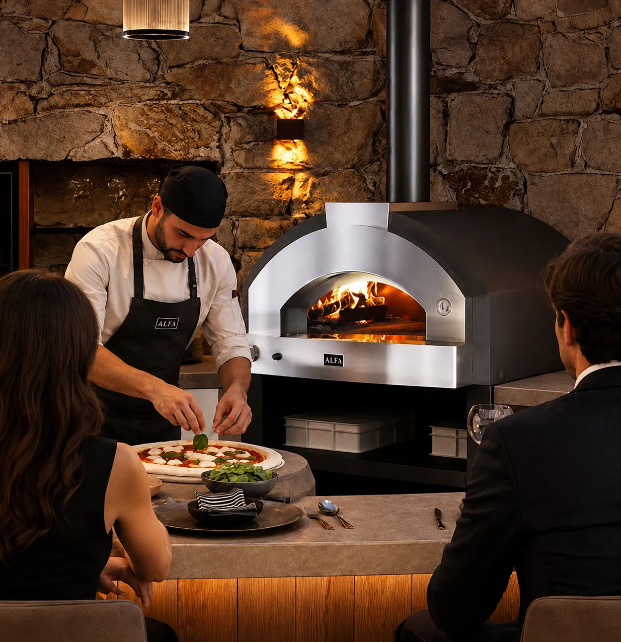 ALFA FORNI – WOOD FIRED PIZZA OVEN – QUICK 2 PIZZE (SILVER GRAY) - Image 2