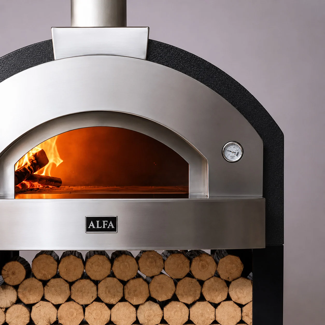 ALFA FORNI – WOOD FIRED PIZZA OVEN – QUICK 2 PIZZE (SILVER GRAY) - Image 3