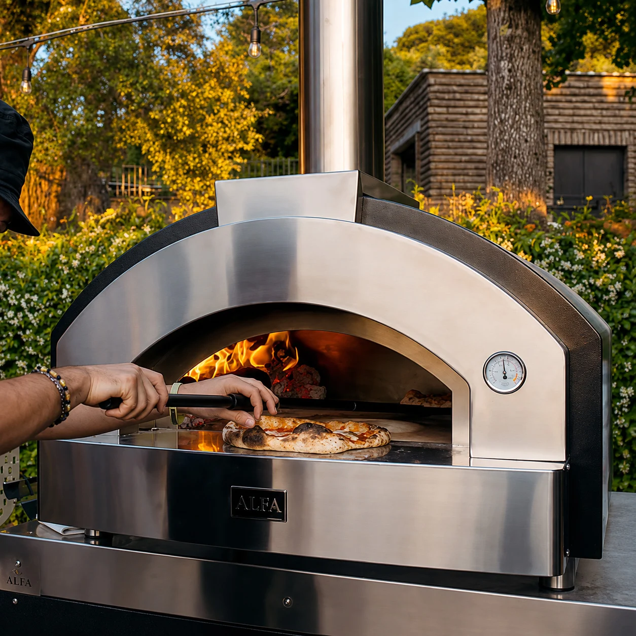 ALFA FORNI – WOOD FIRED PIZZA OVEN – QUICK 2 PIZZE (SILVER GRAY) - Image 5