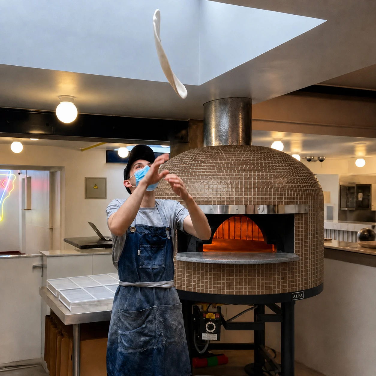 ALFA FORNI – GAS PIZZA OVEN – NAPOLI M130 (DOLOMITE BROWN) - Image 6