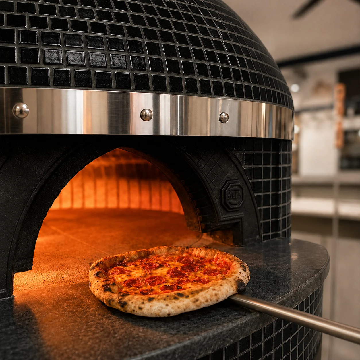 ALFA FORNI – WOOD FIRED PIZZA OVEN – NAPOLI M130 (BLACK) - Image 4